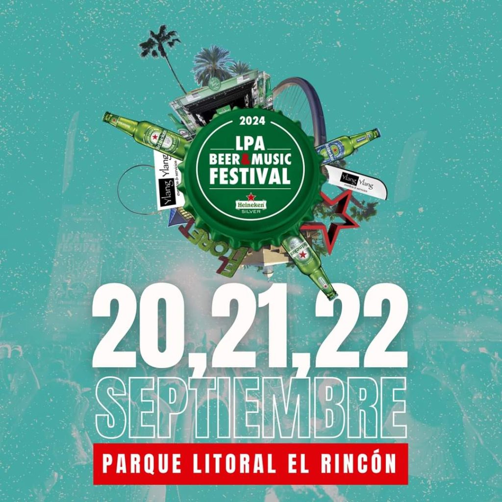 LPA Beer & Music Festival 2024. El evento se celebrará los días 20, 21 y 22 de septiembre en el Parque Litoral El Rincón