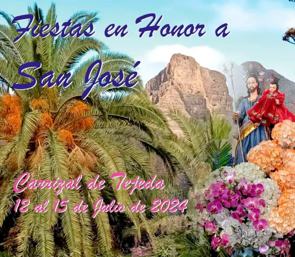 Las fiestas en honor a San José en Carrizal de Tejeda se celebrarán del 12 al 15 de julio de 2024. Programación completa