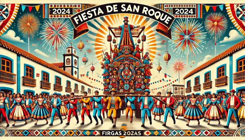 Fiesta de San Roque en Firgas 2024. Uno de los eventos más esperados es la Traída del Palo, una tradición que tiene lugar el 15 de agosto.