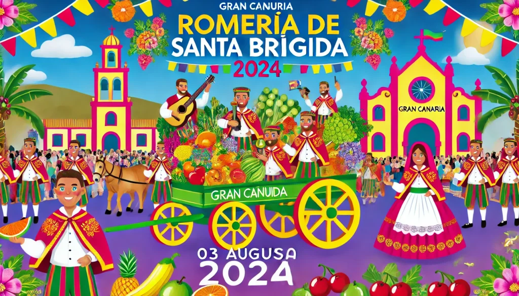 Romería de Santa Brígida 2024. La Romería se llevará a cabo el primer fin de semana de agosto, específicamente el 3 de agosto