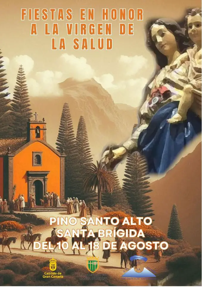 Programa Fiestas Pino Santo Alto, Santa Brigida Virgen de La Salud y el XXVIII Gran Día Dedicado al Caballo 2024 del 10 al 18 de Agosto