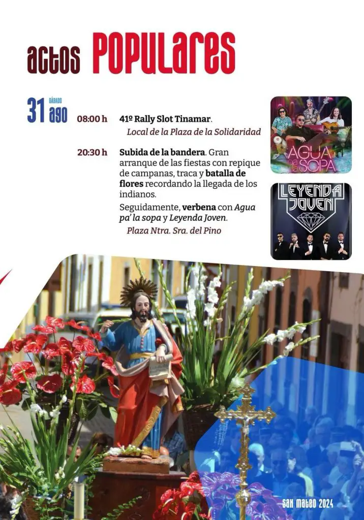 Este evento anual es una de las festividades más esperadas en Gran Canaria, donde la comunidad se reúne para honrar al apóstol San Mateo a través de una serie de eventos religiosos, culturales y populares